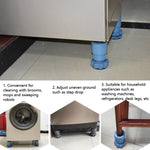 4 Pz/set Mobili Elettrodomestico Lavatrice Tappetino In Gomma A Prova di Umidità Assorbimento Degli Urti Aumentata Base Zerbino, 2.5cm Plus Layer Gray, Adjustable Height About 8-9.5cm Gray, 2.5cm Plus Layer Blue, Adjustable Height About 8-9.5cm Blue