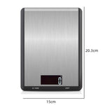 Bilancia da cucina in acciaio inossidabile Bilancia elettronica per alimenti domestici, 5kg/1g, 10kg/1g