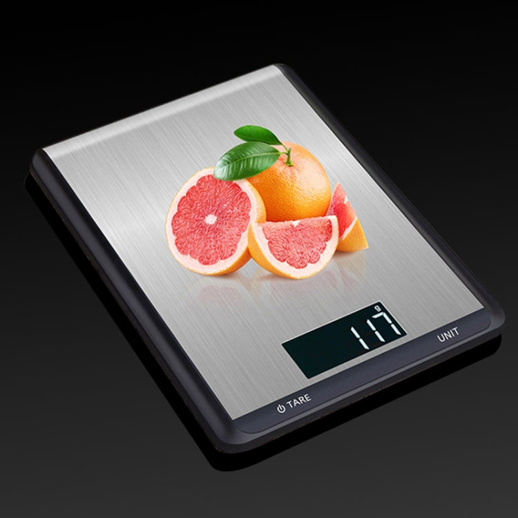 Bilancia da cucina in acciaio inossidabile Bilancia elettronica per alimenti domestici, 5kg/1g, 10kg/1g