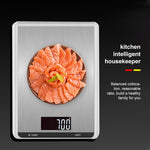 Bilancia da cucina in acciaio inossidabile Bilancia elettronica per alimenti domestici, 5kg/1g, 10kg/1g