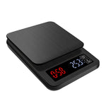Bilancia da caffè intelligente spinta a mano per uso domestico Bilancia da cucina intelligente alimentata tramite USB con temporizzazione, 3kg/0.1g, 5kg/0.1g, 10kg/1g