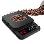 Bilancia da caffè intelligente spinta a mano per uso domestico Bilancia da cucina intelligente alimentata tramite USB con temporizzazione, 3kg/0.1g, 5kg/0.1g, 10kg/1g