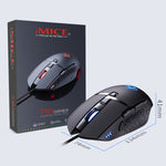 iMICE T91 8 tasti 7200 DPI Mouse da gioco luminoso cablato USB, lunghezza cavo: 1,8 m