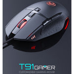iMICE T91 8 tasti 7200 DPI Mouse da gioco luminoso cablato USB, lunghezza cavo: 1,8 m