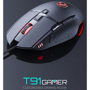 iMICE T91 8 tasti 7200 DPI Mouse da gioco luminoso cablato USB, lunghezza cavo: 1,8 m