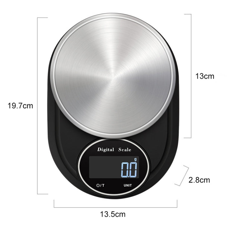 Bilancia elettronica da cucina domestica Bilancia per gioielli in acciaio inossidabile ad alta precisione, Hemming 5kg/1g, No Edging 5kg/1g, Hemming 3kg/0.1g, No Edging 3kg/0.1g, Hemming 5kg/0.1g, No Edging 5kg/0.1g