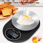 Bilancia elettronica da cucina domestica Bilancia per gioielli in acciaio inossidabile ad alta precisione, Hemming 5kg/1g, No Edging 5kg/1g, Hemming 3kg/0.1g, No Edging 3kg/0.1g, Hemming 5kg/0.1g, No Edging 5kg/0.1g