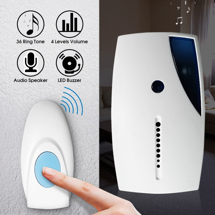Campanello per porta con telecomando senza fili impermeabile a LED da 10 pezzi con 36 brani di carillon
