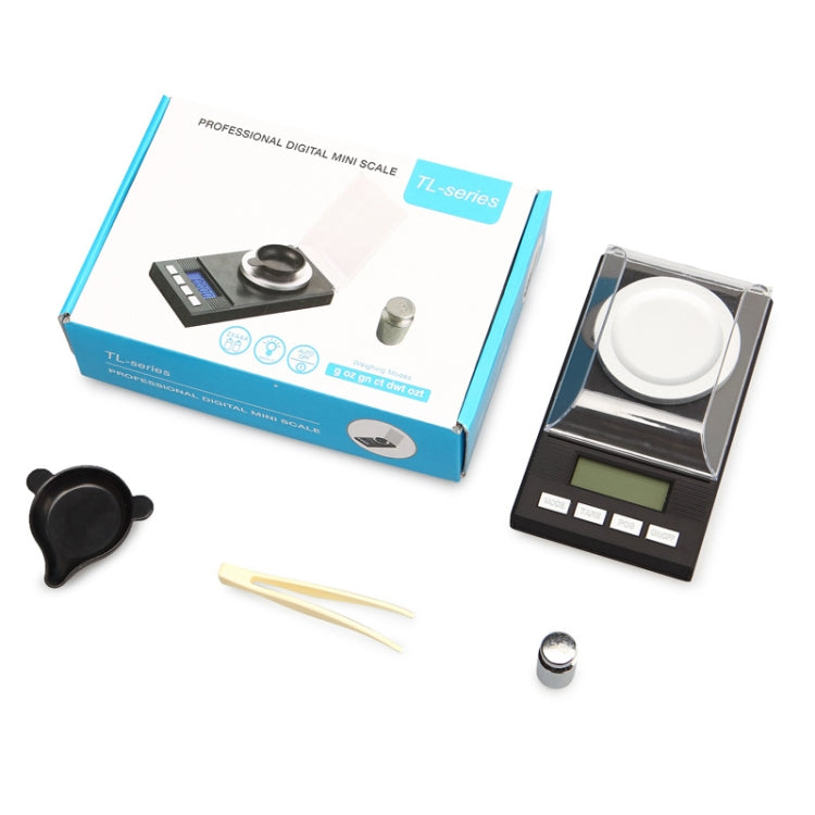 Bilancia per gioielli portatile ad alta precisione Mini bilancia elettronica Bilancia elettronica per carati di precisione, 10g/0.001g, 20g/0.001g, 50g/0.001g, 100g/0.001g