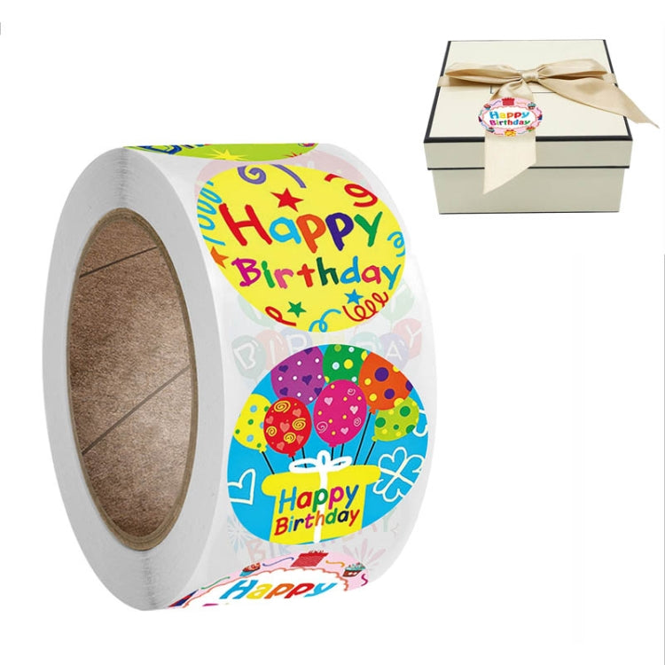 Adesivi rotondi sigillanti Buon Compleanno 10 pezzi 2,5 cm