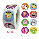 10 adesivi per ricompensa animali dei cartoni animati, etichetta decorativa per la classe, A-110 2.5cm / 1inch