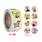 Adesivo sigillante per decorazione regalo adesivo rotondo da 10 pezzi per bambini, A-140 2.5cm / 1inch
