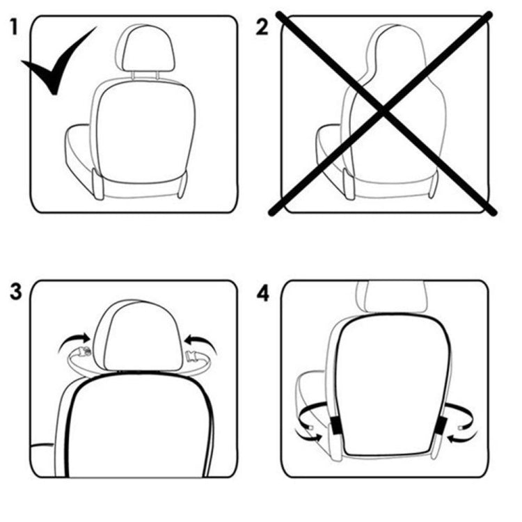 2 pezzi di protezione per la copertura posteriore del seggiolino auto per bambini, tappetino per bambini, coprisedili per auto, tappetino per calci, Car Seat Back Cover Protector