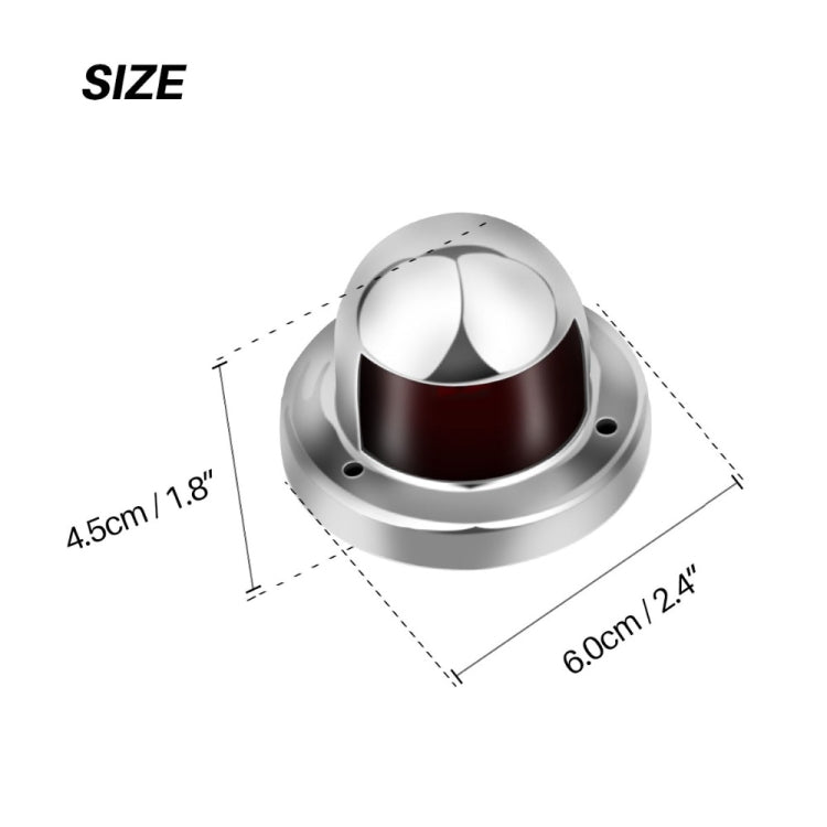 Luci navigazione LED rosse e verdi per barche 12V inox