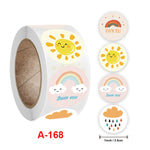 Etichetta fatta a mano per le vacanze con adesivi floreali rotondi da 10 pezzi, A-168 Sticker