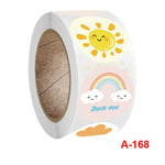 Etichetta fatta a mano per le vacanze con adesivi floreali rotondi da 10 pezzi, A-168 Sticker