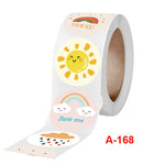 Etichetta fatta a mano per le vacanze con adesivi floreali rotondi da 10 pezzi, A-168 Sticker