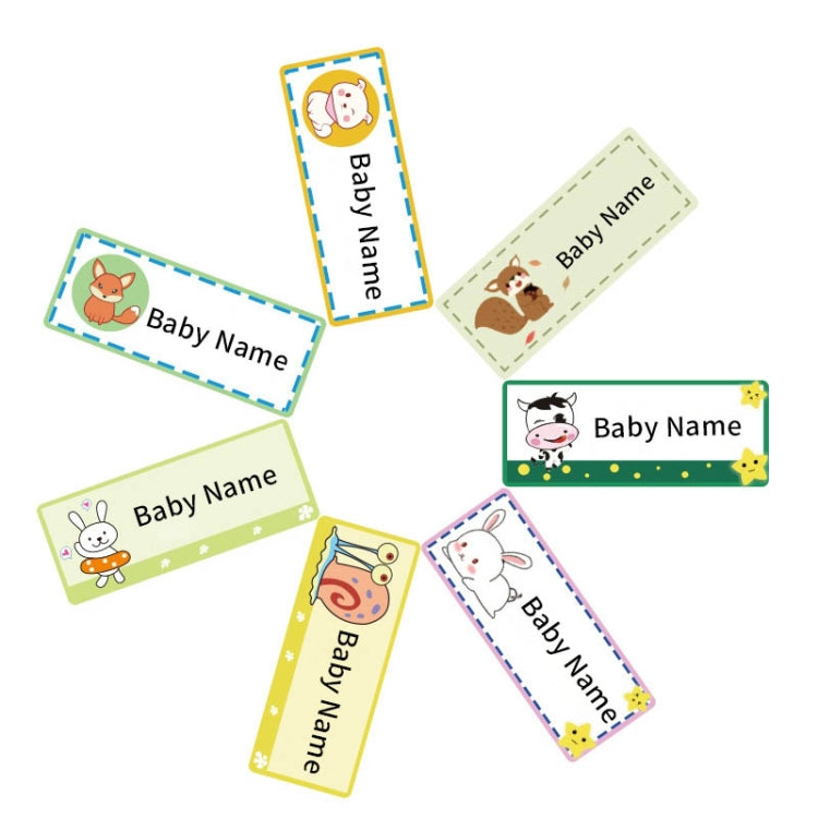 Etichetta adesiva con nome per bambini della scuola primaria, 1x2.5 Inch