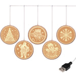 Luci a stringa a LED Luci per decorazioni natalizie Tende per decorazioni natalizie Luci USB, USB, Remote Control