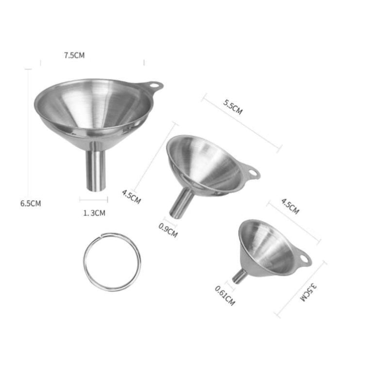 Set di erogatori di liquidi integrati per perdite di vino con imbuto mini imbuto in acciaio inossidabile 3 in 1, Oil Leaking