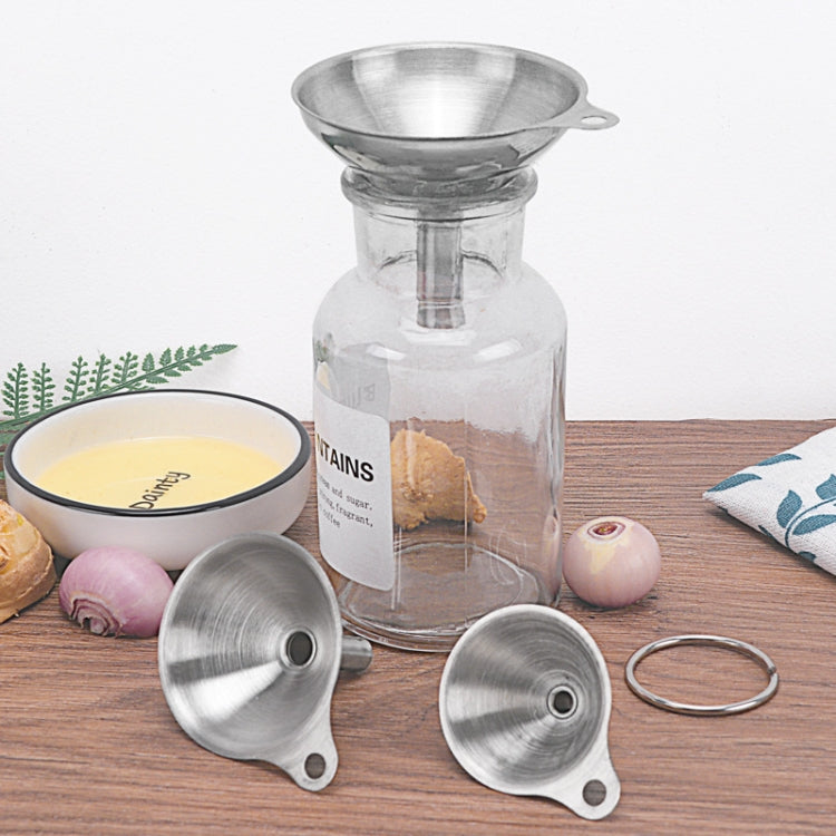 Set di erogatori di liquidi integrati per perdite di vino con imbuto mini imbuto in acciaio inossidabile 3 in 1, Oil Leaking