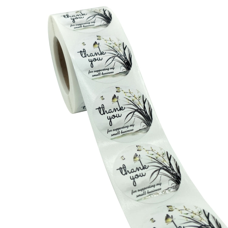 Adesivo sigillante per buste con adesivi floreali da 3 pezzi Etichetta di ringraziamento, K-16-38 Sticker