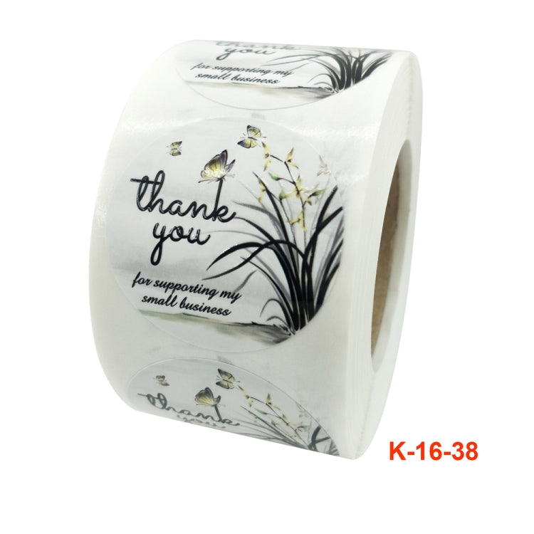 Adesivo sigillante per buste con adesivi floreali da 3 pezzi Etichetta di ringraziamento, K-16-38 Sticker