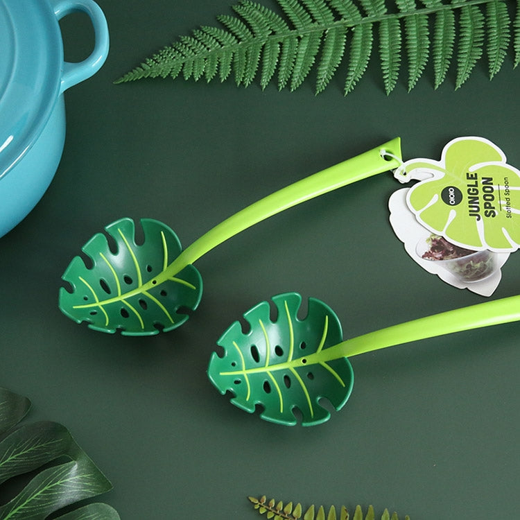 6 pezzi di colino con cucchiaio per noodle a foglia verde, Noodle Spoon