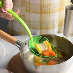 6 pezzi di colino con cucchiaio per noodle a foglia verde, Noodle Spoon