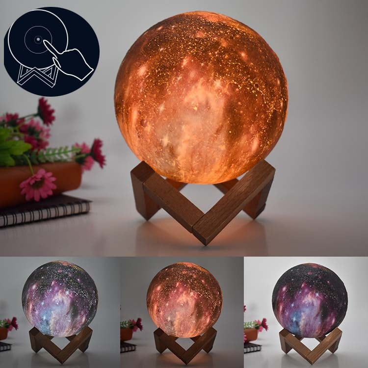 Lampada da tavolo regalo per bambini con lampada lunare 3D. Luce notturna a LED con cielo stellato dipinto, 15cm Touch Control 3-colors 1W, 15cm Pat Control 3-colors 1W, 15cm Remote Control 16-colors 1W, 15cm Touch Control 7-colors 1W                  ...