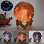 Lampada da tavolo regalo per bambini con lampada lunare 3D. Luce notturna a LED con cielo stellato dipinto, 15cm Touch Control 3-colors 1W, 15cm Pat Control 3-colors 1W, 15cm Remote Control 16-colors 1W, 15cm Touch Control 7-colors 1W                  ...