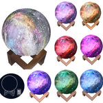 Lampada da tavolo regalo per bambini con lampada lunare 3D. Luce notturna a LED con cielo stellato dipinto, 15cm Touch Control 3-colors 1W, 15cm Pat Control 3-colors 1W, 15cm Remote Control 16-colors 1W, 15cm Touch Control 7-colors 1W                  ...