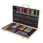 Pittura Scatola di legno Set di penne colorate Materiale scolastico d'arte per bambini, 180 in 1