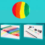 Pittura Scatola di legno Set di penne colorate Materiale scolastico d'arte per bambini, 180 in 1