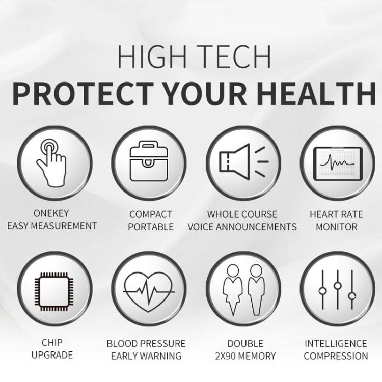 Misuratore elettronico della pressione arteriosa da polso da polso Misurazione automatica della pressione sanguigna da polso, Live Voice Broadcast, No Voice Announcement