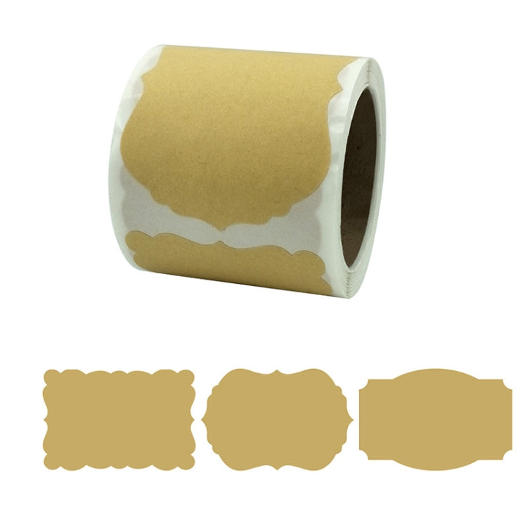 3 adesivi decorativi per etichette natalizie in carta kraft naturale, B-63