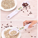 Strumento di misurazione per pesare il cucchiaio dosatore elettronico in ABS, specifica: 500 g/0,1 g, 500g/0.1g ABS White, 500g/0.1g ABS Black, 500g/0.1g White Large Spoon, 500g/0.1g Black Large Spoon