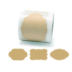 Etichetta adesiva decorativa per regalo in carta kraft marrone naturale da 3 pezzi, B-34, B-35, B-36, B-37