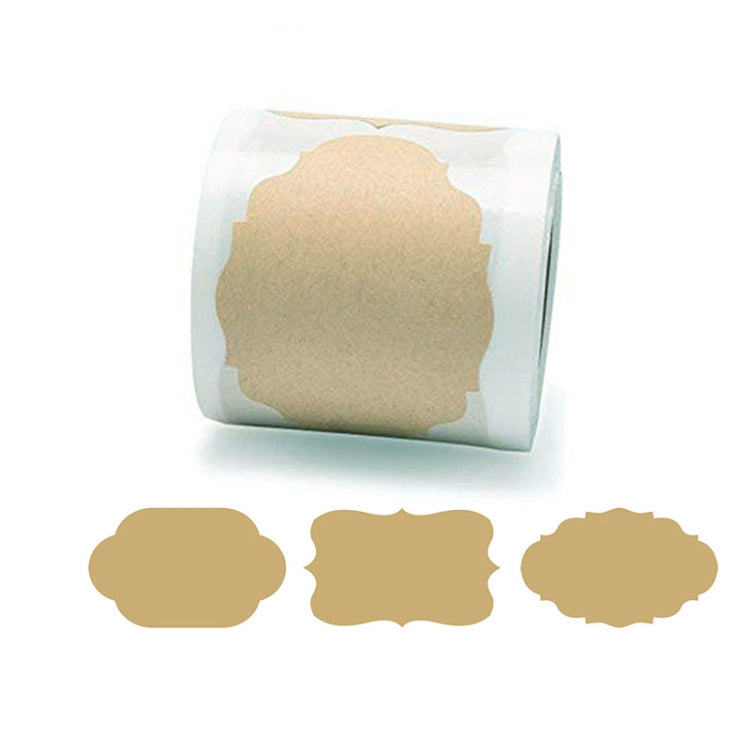 Etichetta adesiva decorativa per regalo in carta kraft marrone naturale da 3 pezzi, B-34, B-35, B-36, B-37