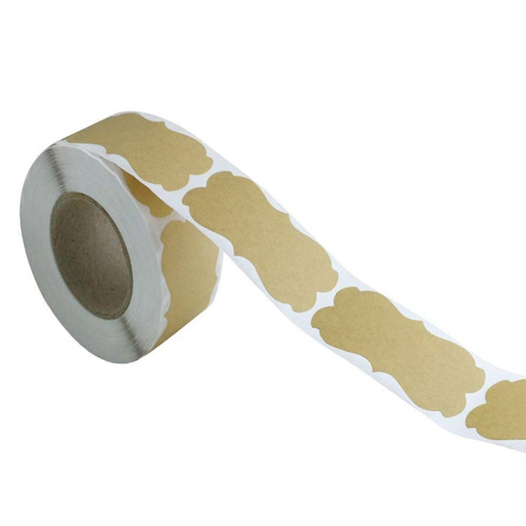 Etichetta adesiva decorativa per regalo in carta kraft marrone naturale da 3 pezzi, B-34, B-35, B-36, B-37