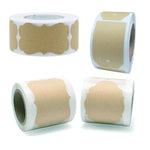 Etichetta adesiva decorativa per regalo in carta kraft marrone naturale da 3 pezzi, B-34, B-35, B-36, B-37