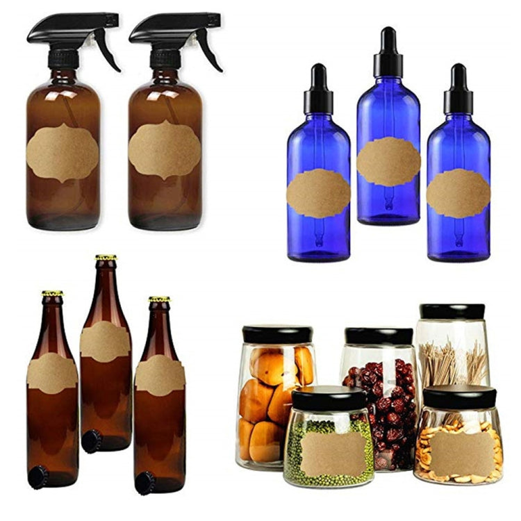 Etichetta adesiva decorativa per regalo in carta kraft marrone naturale da 3 pezzi, B-34, B-35, B-36, B-37