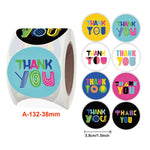 3 adesivi di ringraziamento con 8 tipi di immagini. Etichetta per forniture per decorazioni per feste di matrimonio, A-132-38mm Sticker