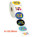 3 adesivi di ringraziamento con 8 tipi di immagini. Etichetta per forniture per decorazioni per feste di matrimonio, A-132-38mm Sticker