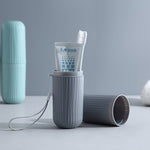 10 pezzi di tazza per lavaggio da viaggio semplice, scatola portaspazzolino portatile, tazza per spazzolatura multifunzionale