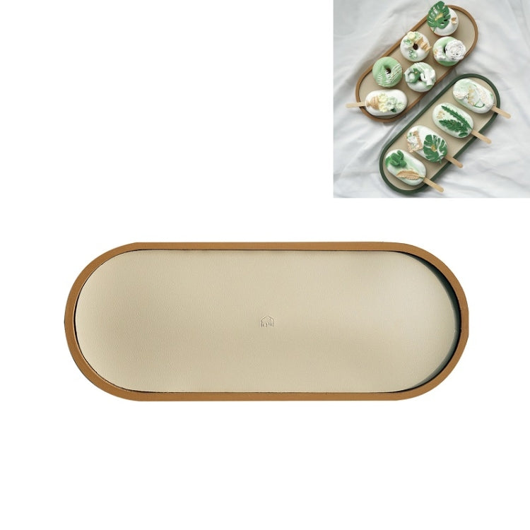 Vassoio portaoggetti da tavolo poco profondo, vassoio per articoli vari, vassoio per esposizione di gioielli, , Oval (Warm Brown), , Triangle (Warm Brown), , Round (Warm Brown), , Oval (Dark Green), , Triangle (Dark Green), , Round (Dark Green)        ...