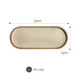 Vassoio portaoggetti da tavolo poco profondo, vassoio per articoli vari, vassoio per esposizione di gioielli, , Oval (Warm Brown), , Triangle (Warm Brown), , Round (Warm Brown), , Oval (Dark Green), , Triangle (Dark Green), , Round (Dark Green)        ...