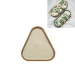 Vassoio portaoggetti da tavolo poco profondo, vassoio per articoli vari, vassoio per esposizione di gioielli, , Oval (Warm Brown), , Triangle (Warm Brown), , Round (Warm Brown), , Oval (Dark Green), , Triangle (Dark Green), , Round (Dark Green)        ...