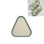 Vassoio portaoggetti da tavolo poco profondo, vassoio per articoli vari, vassoio per esposizione di gioielli, , Oval (Warm Brown), , Triangle (Warm Brown), , Round (Warm Brown), , Oval (Dark Green), , Triangle (Dark Green), , Round (Dark Green)        ...