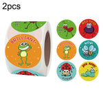 Etichetta adesiva ricompensa cartone animato per bambini da 2 pezzi, K-35-38 3.8cm / 1.5inch